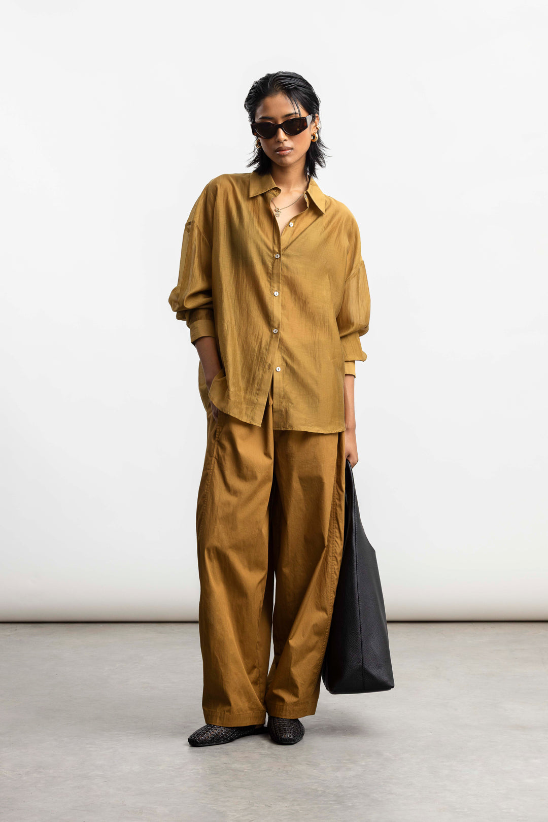 Taylor Sheer Shirt _ 168599 _ Taupe