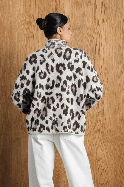 Mila Animal Print Knit Jumper
