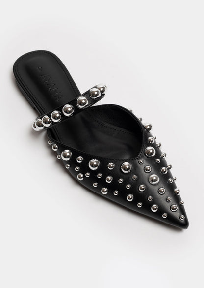 Luleka Studded Pump _ 165572 _ Black Texture