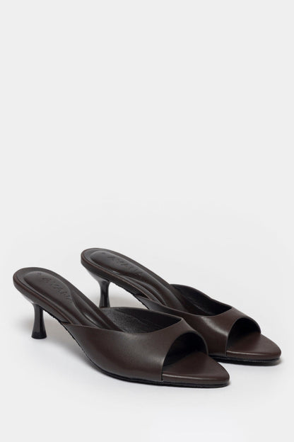 Jean Mule Heel _ 168080 _ Chocolate