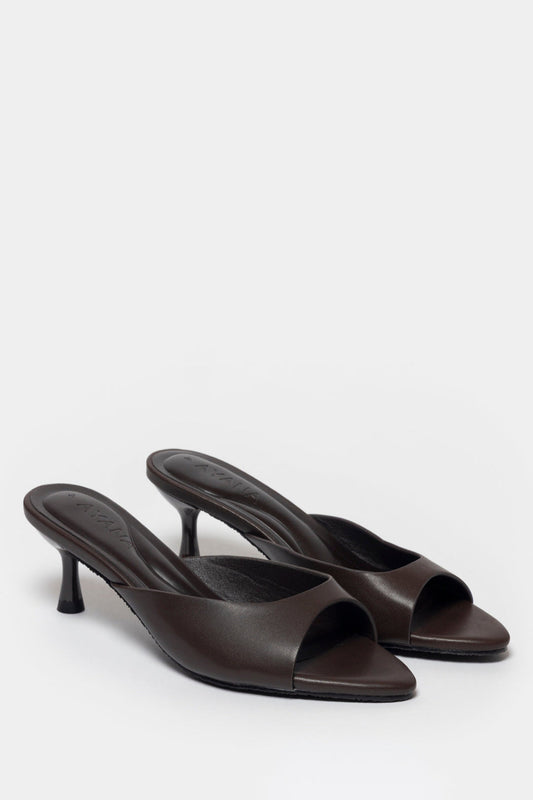 Jean Mule Heel _ 168080 _ Chocolate
