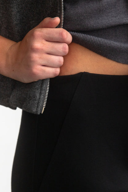 Demi Knit Fitted Pants _ 157484 _ Black Texture