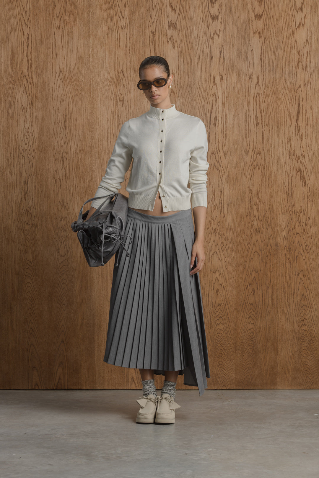 Amani High-Neck Cardigan