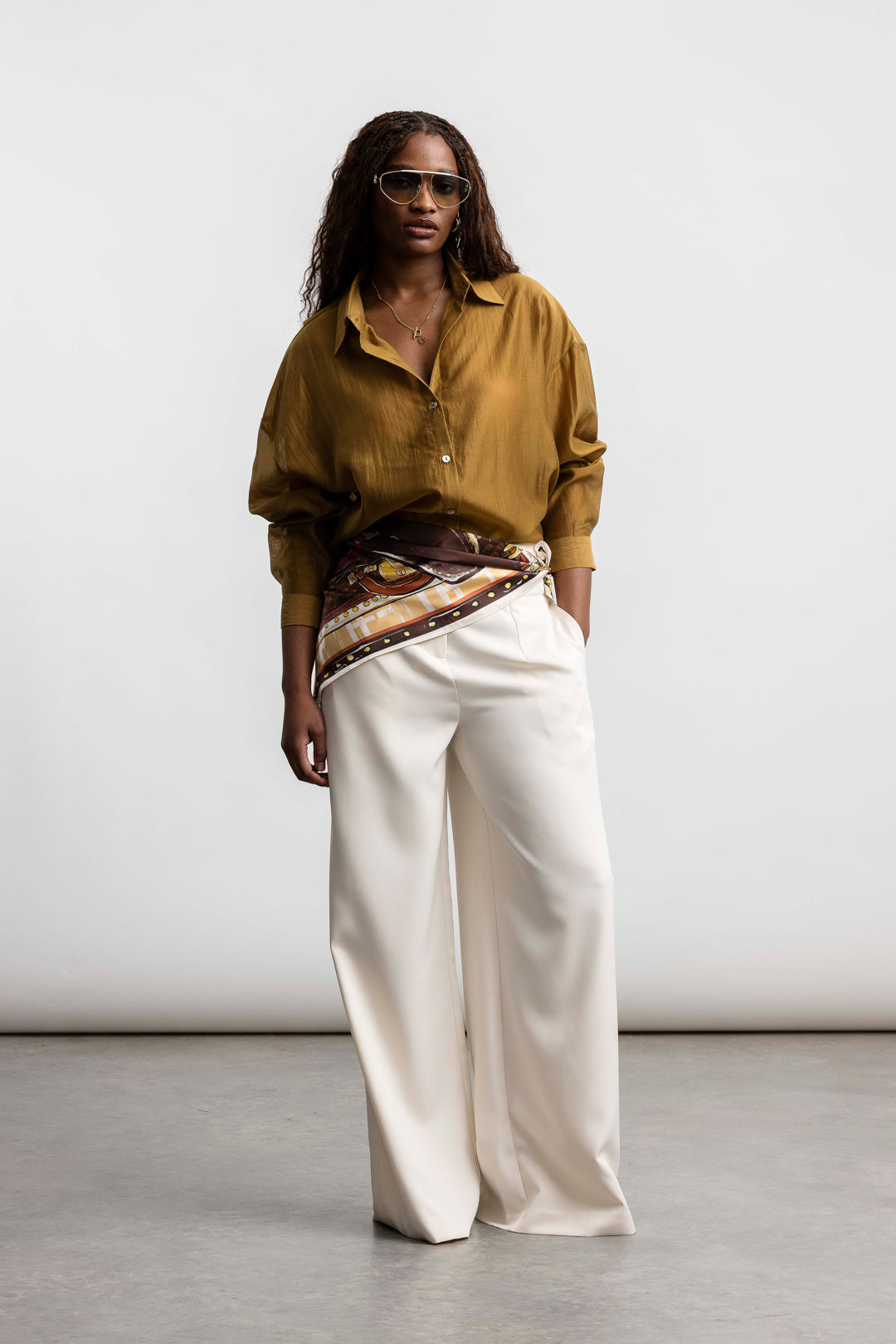 Arlene Smart Wide Leg _ 168406 _ Ecru