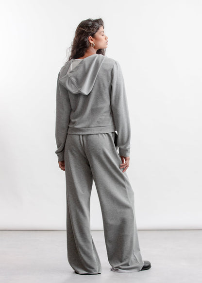 Quinlin Fitted Zip-Up Hoody _ 160703 _ Charcoal