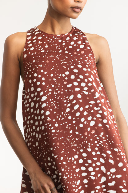 Pearl Satin Racerback Satin Maxi