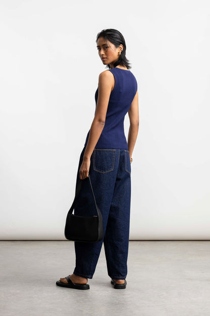 Nia Ribbed Sleeveless Knit Top _ 167833 _ Ink