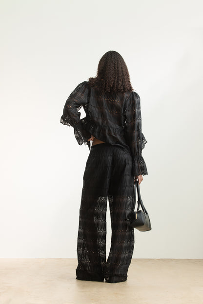 Naledi Embroidered Wide Leg Pants