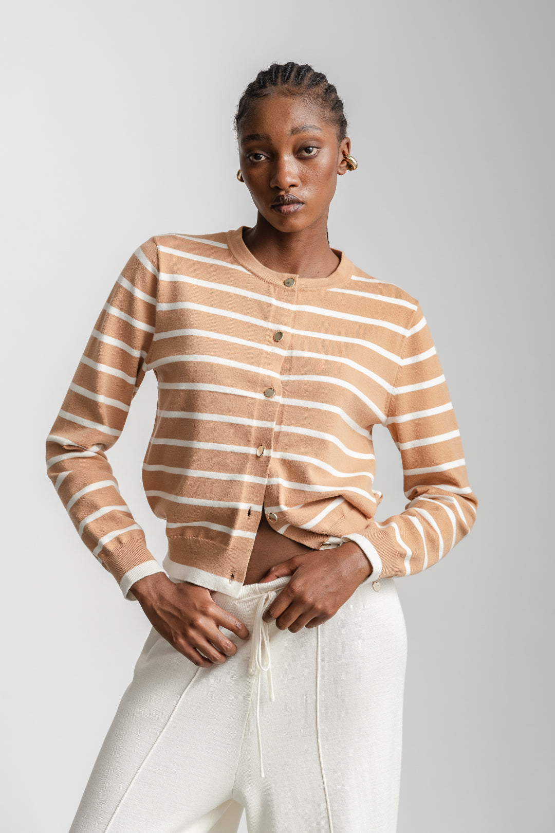 Billie Cardigan _ 161805 _ Stone