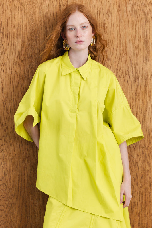 Bianca Asymmetric Pleated Top
