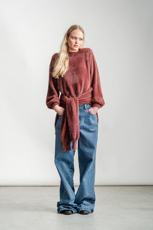 Rita Fluffy Jumper _ 162769 _ Chocolate