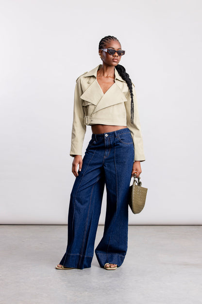 Nare Cropped Trench _ 162222 _ Stone