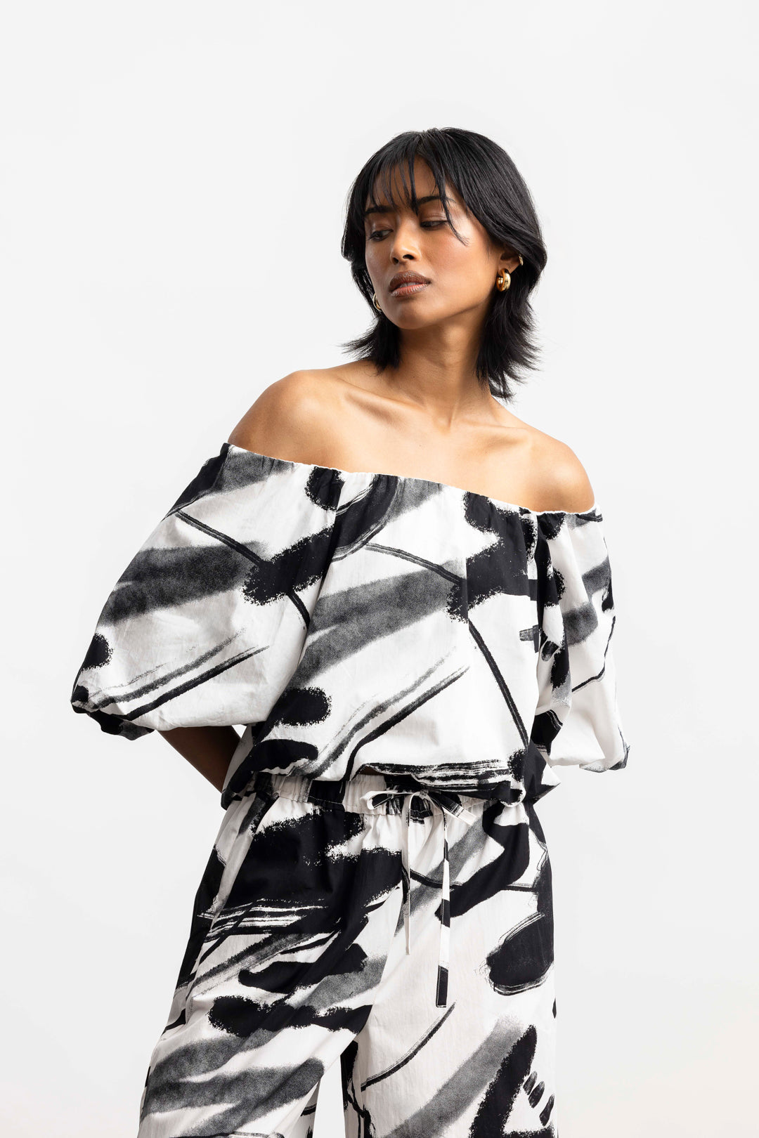 Peyton Puff Sleeve Blouse _ 168855 _ White