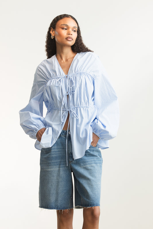 Kendra Tie Front Blouse