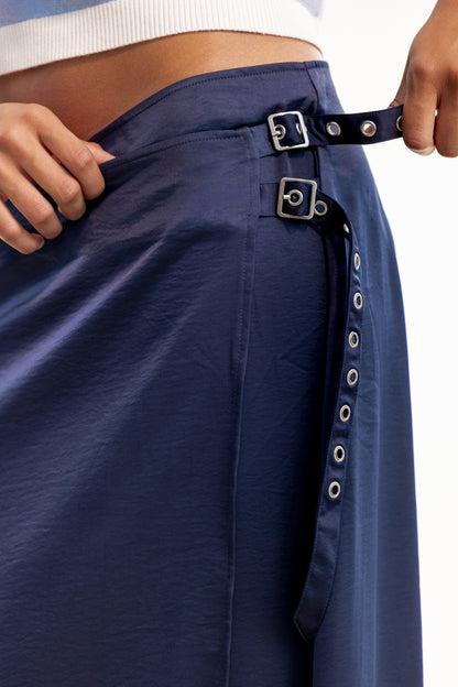 Celeste Satin Wrap Skirt