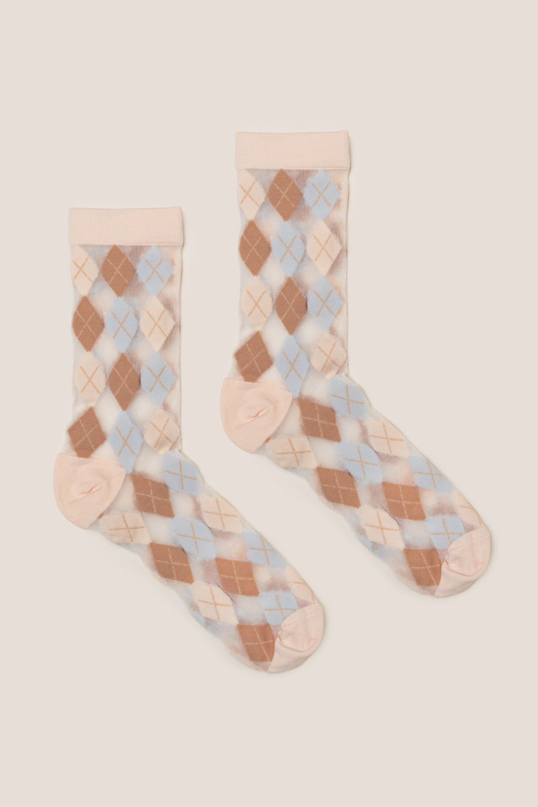 Hlelo Argyle Mesh Socks