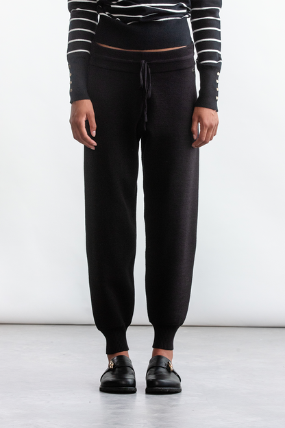 Ally Knitwear Jogger _ 160695 _ Black Texture