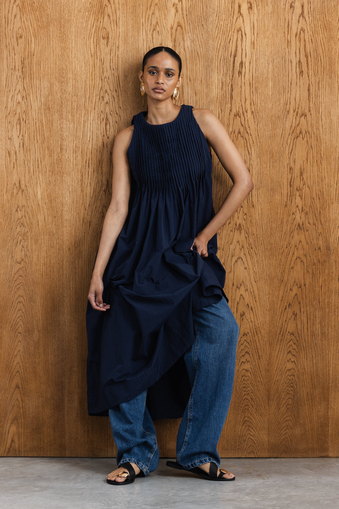 Milla Pleat Detail Midi