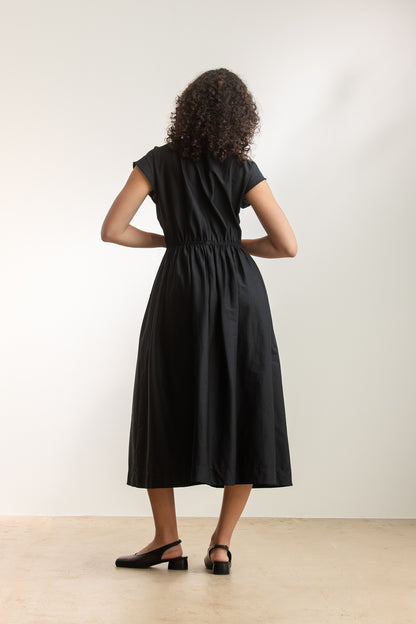 Coco Tie Front Midi _ 173162 _ Black