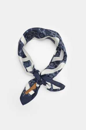 Banele Mono Satin Scarf _ 161932 _ Navy