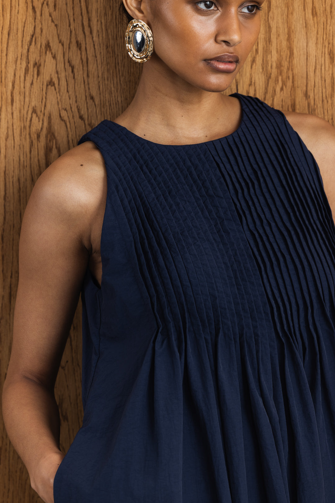 Milla Pleat Detail Midi