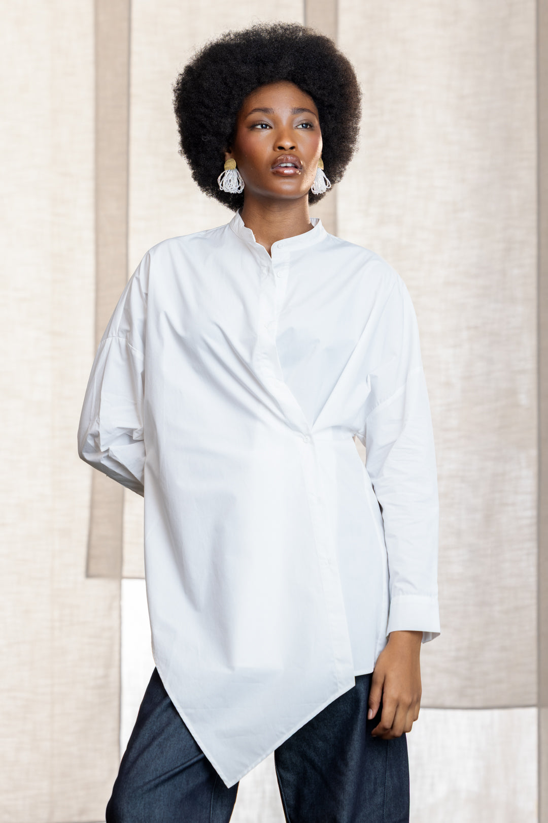 Sloane Asymmetric Button-Through Shirt