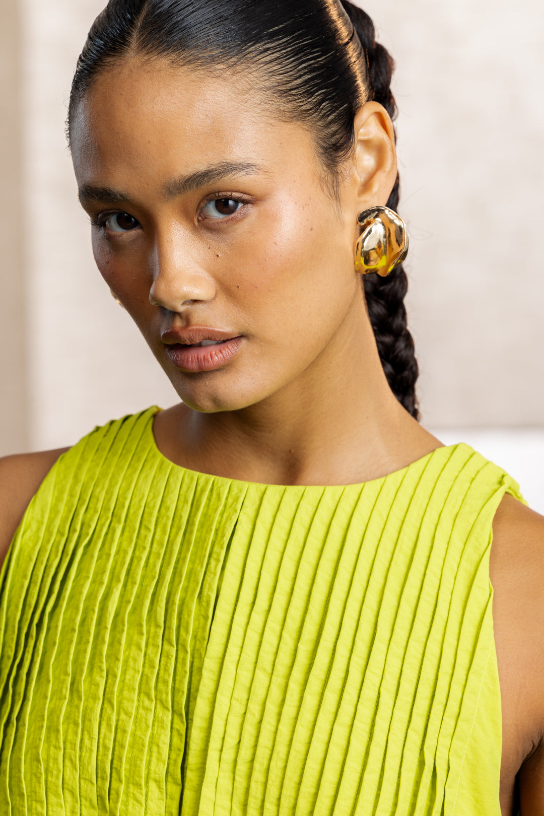 Alara Pleated Technical Mini Dress