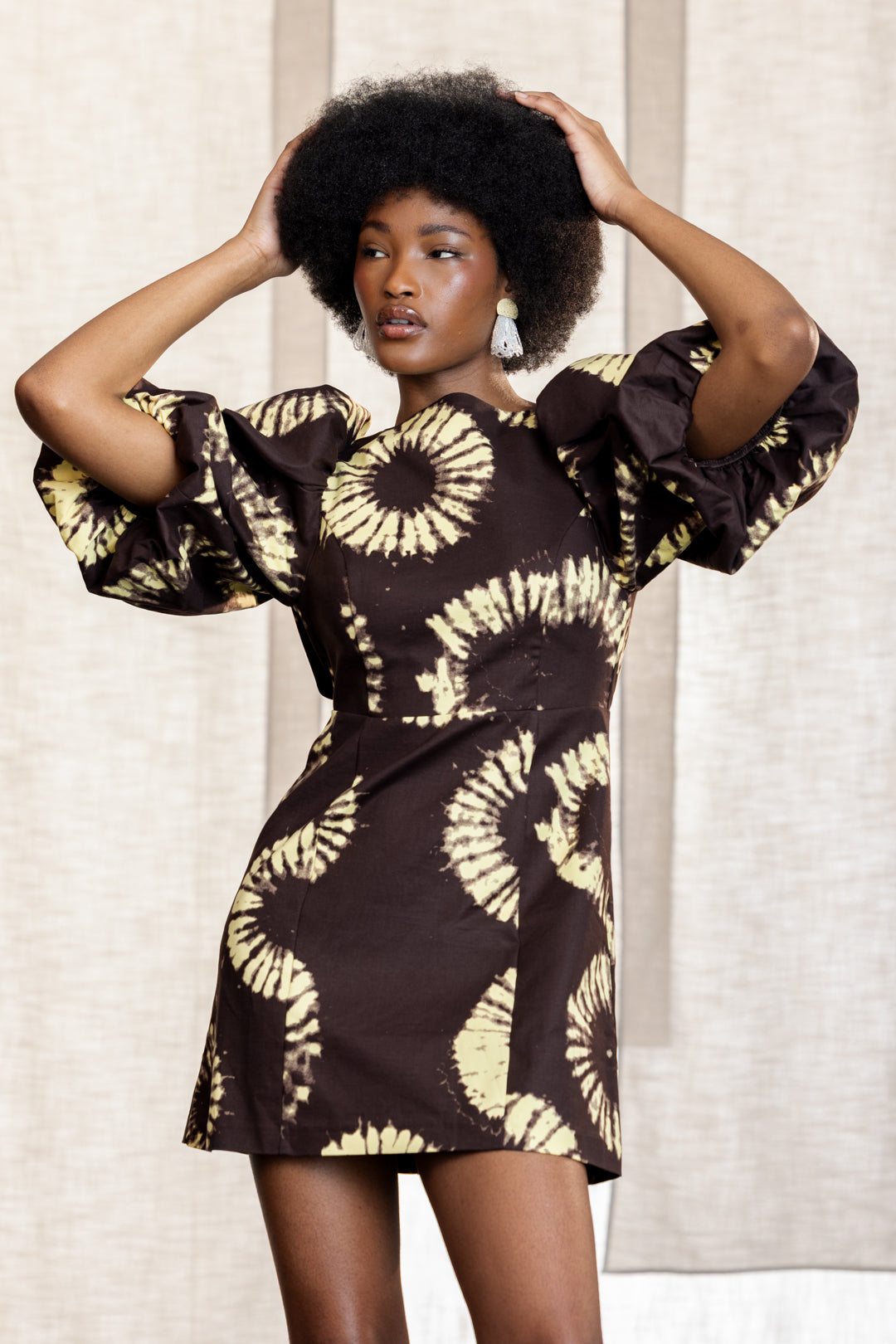 Tammy-Lee Puff Sleeve Polka Dot Mini Dress