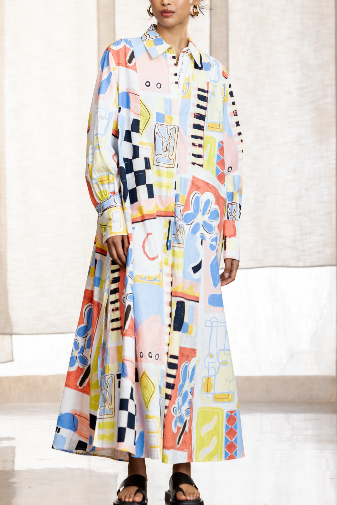 Primrose Printed Maxi Shirt Dress