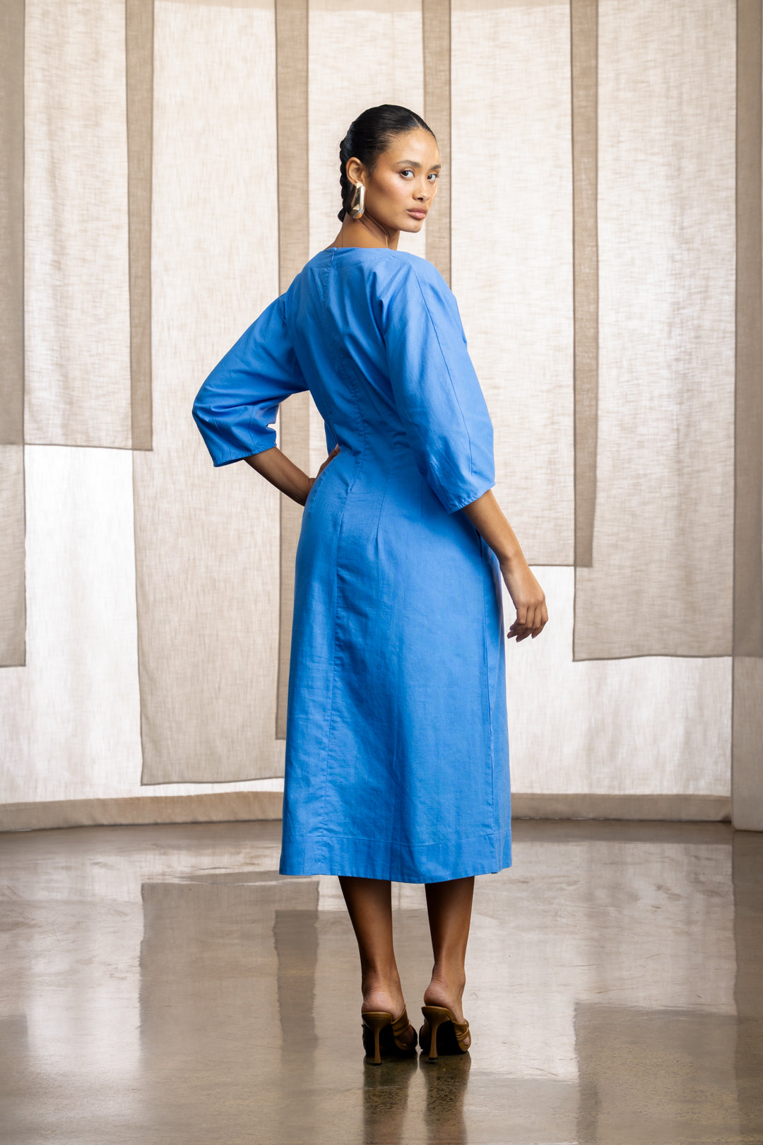 Lidza Puff Sleeve Midi