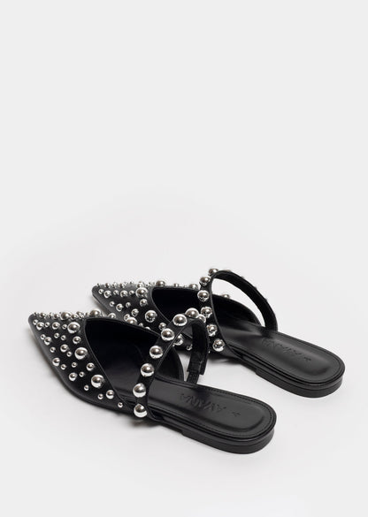 Luleka Studded Pump _ 165572 _ Black Texture