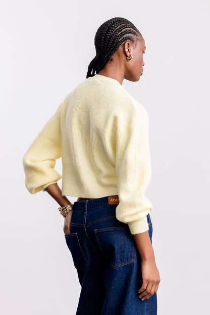 Oreratile Chain Detail Cardigan _ 162679 _ Yellow
