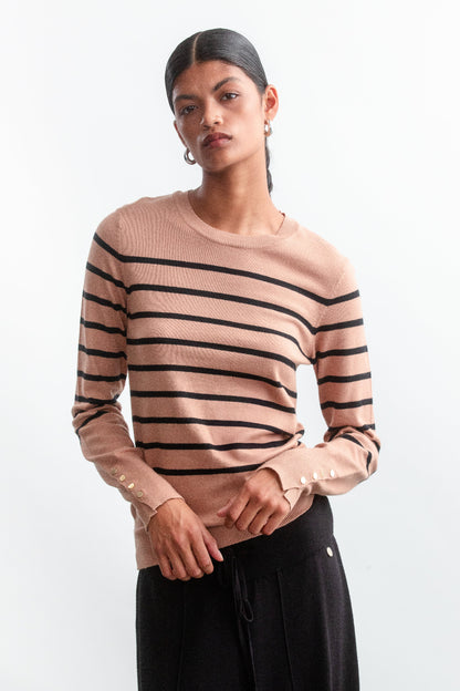 Emma Crewneck Knitwear _ 157609 _ Stone
