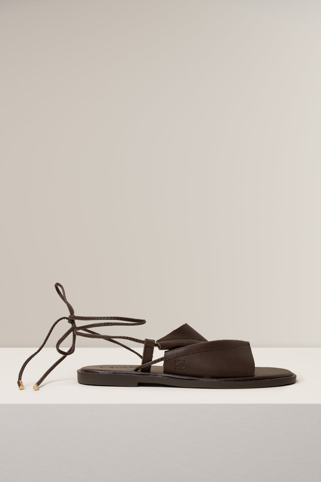 Nolundi Ankle Leather Tie Sandals