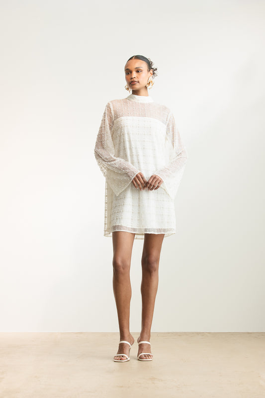 Mandisa Embellished Mesh Dress