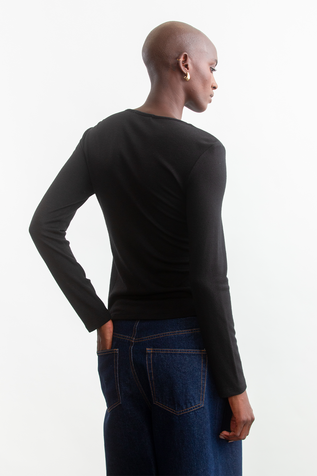 Alora Cut And Sew Top _ 157941 _ Black Texture