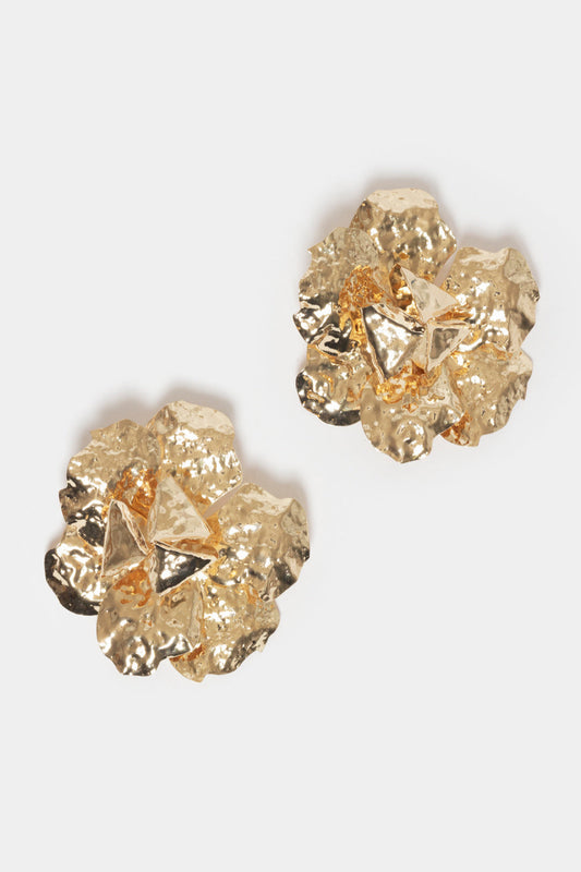 Mbali Flower Earrings _ 166991 _ Gold