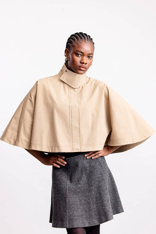 Anele Cape Jacket _ 164235 _ Stone