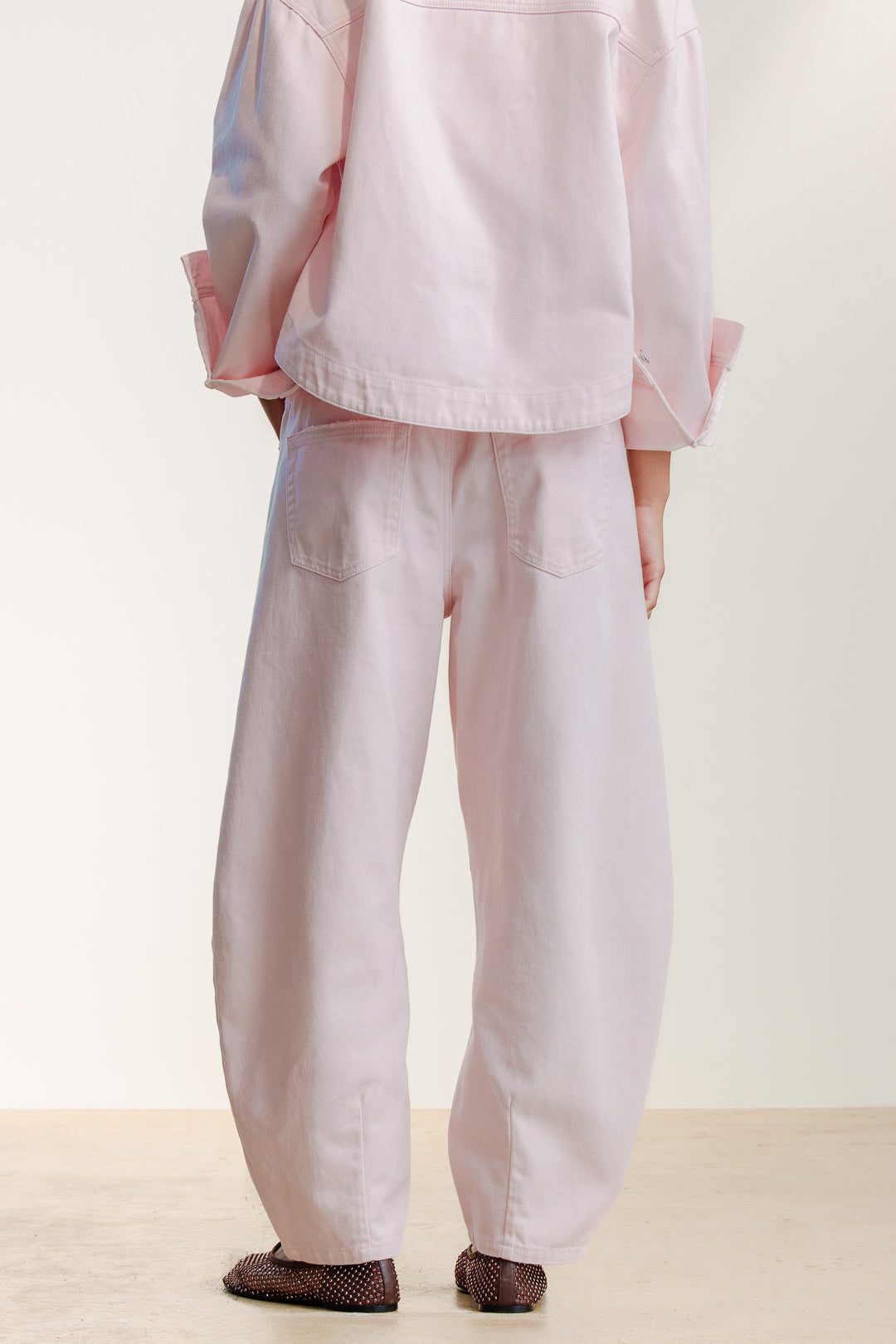 Qhamani Adjustable Barrel Leg Jeans