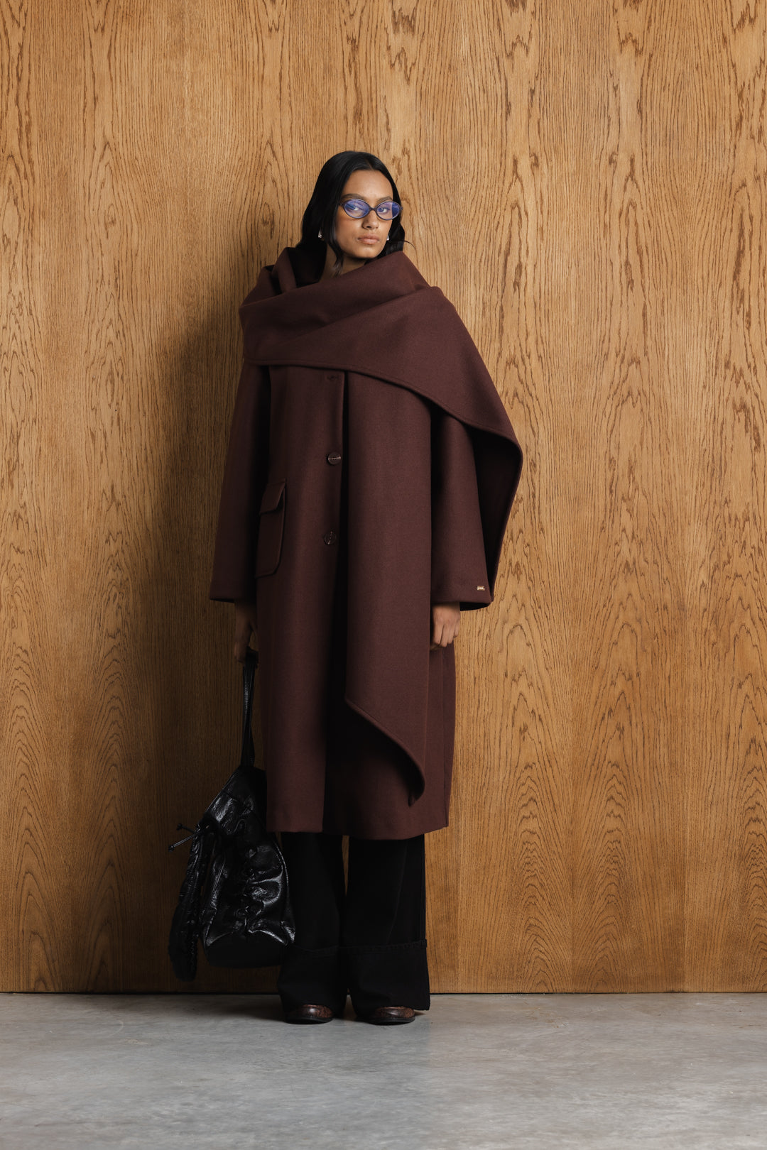 Yumna Cape-Scarf Coat