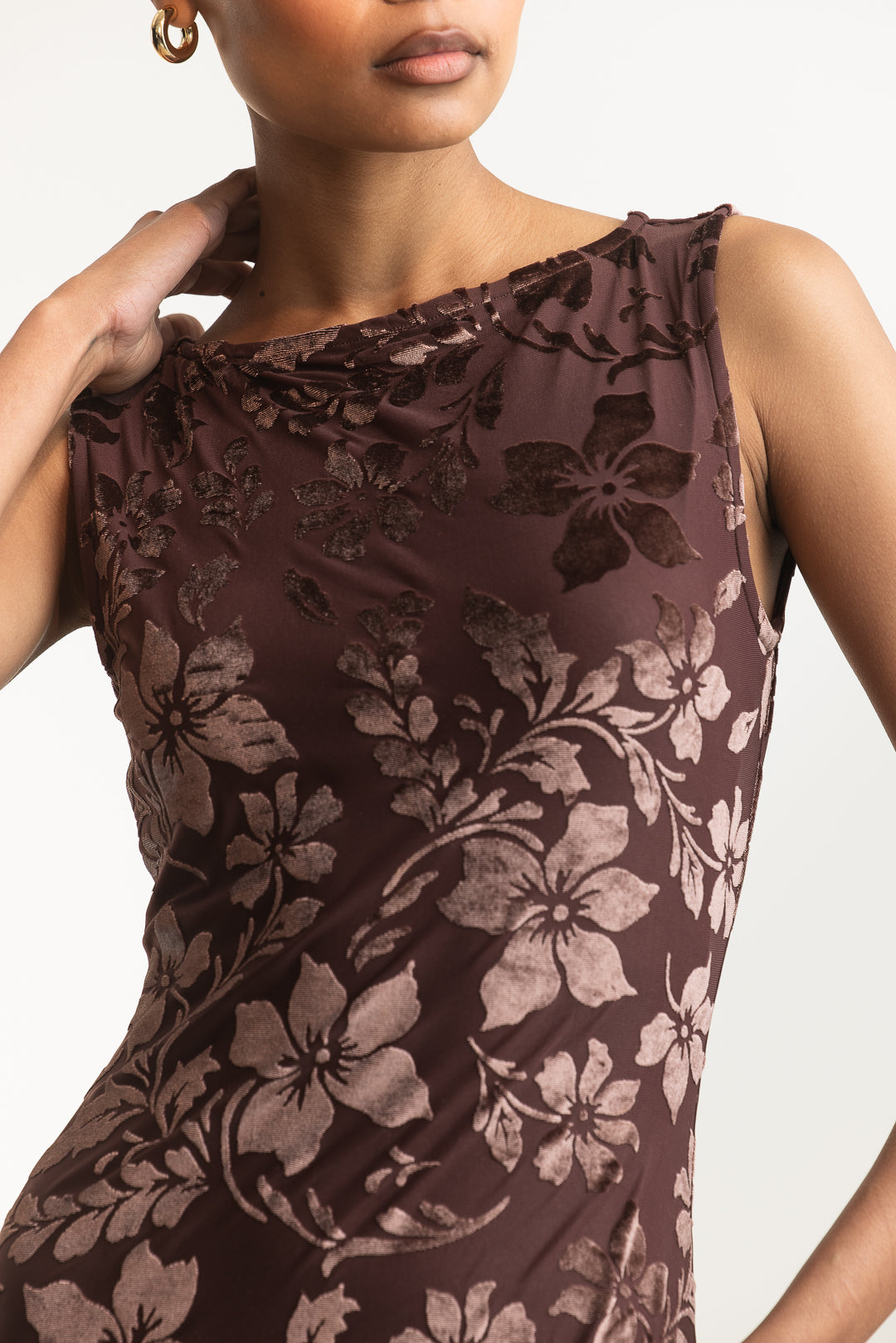 Nolwazi Textured Velour Dress