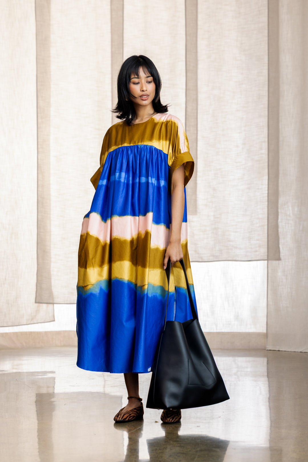 Zoleka Scarf Detail Column Midi Dress