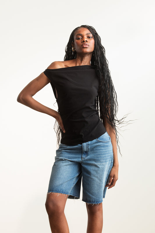 Diketso Slant Neckline Top