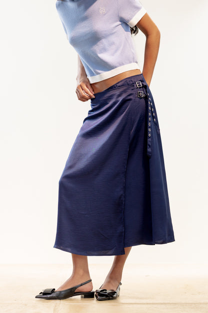Celeste Satin Wrap Skirt