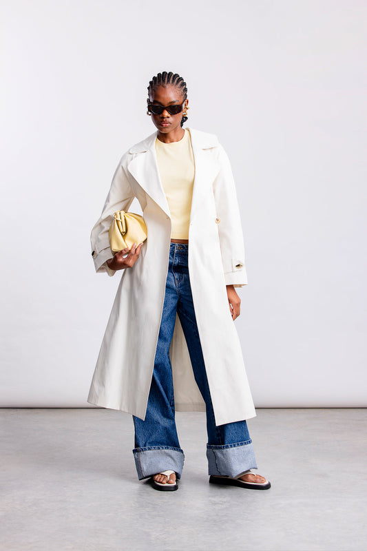 Skye Trench Coat _ 166478 _ Cream