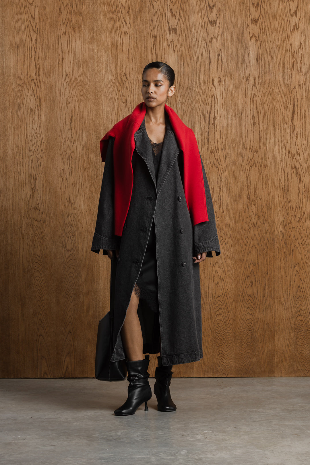 Musarrat Denim Trench – AYANA