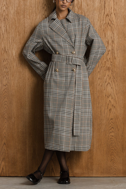 Tebogo Gold Button Trench Coat