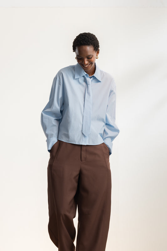 Meadow Cropped Shirt With Tie