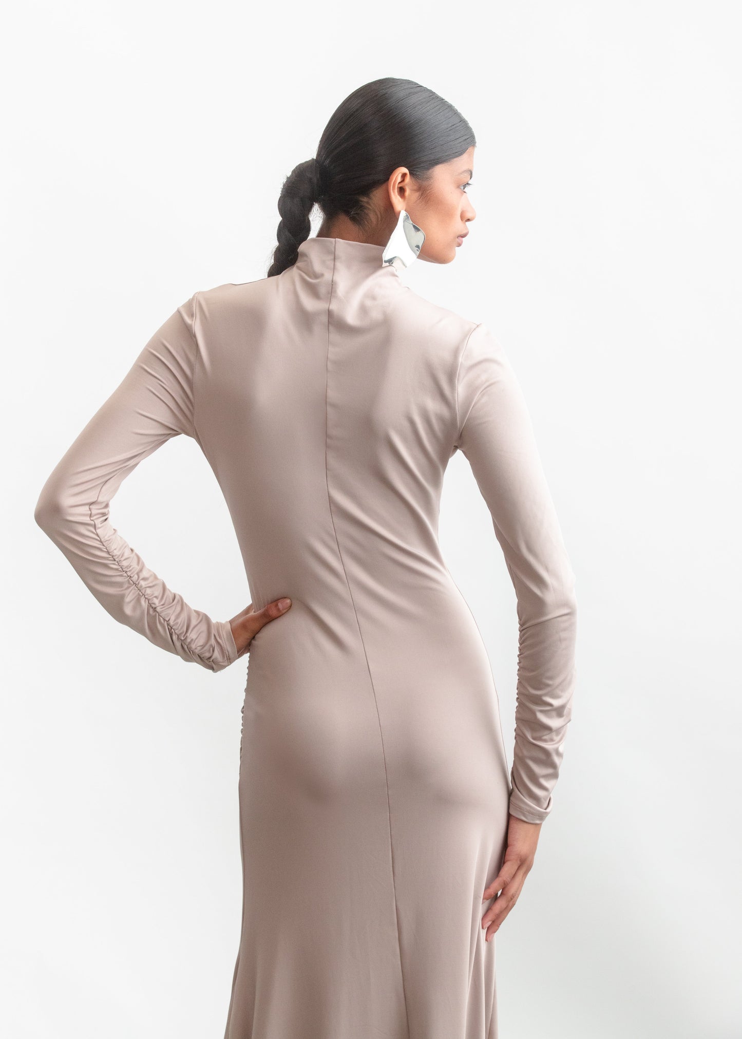 Tallulah Slinky Knit Dress _ 158856 _ Stone