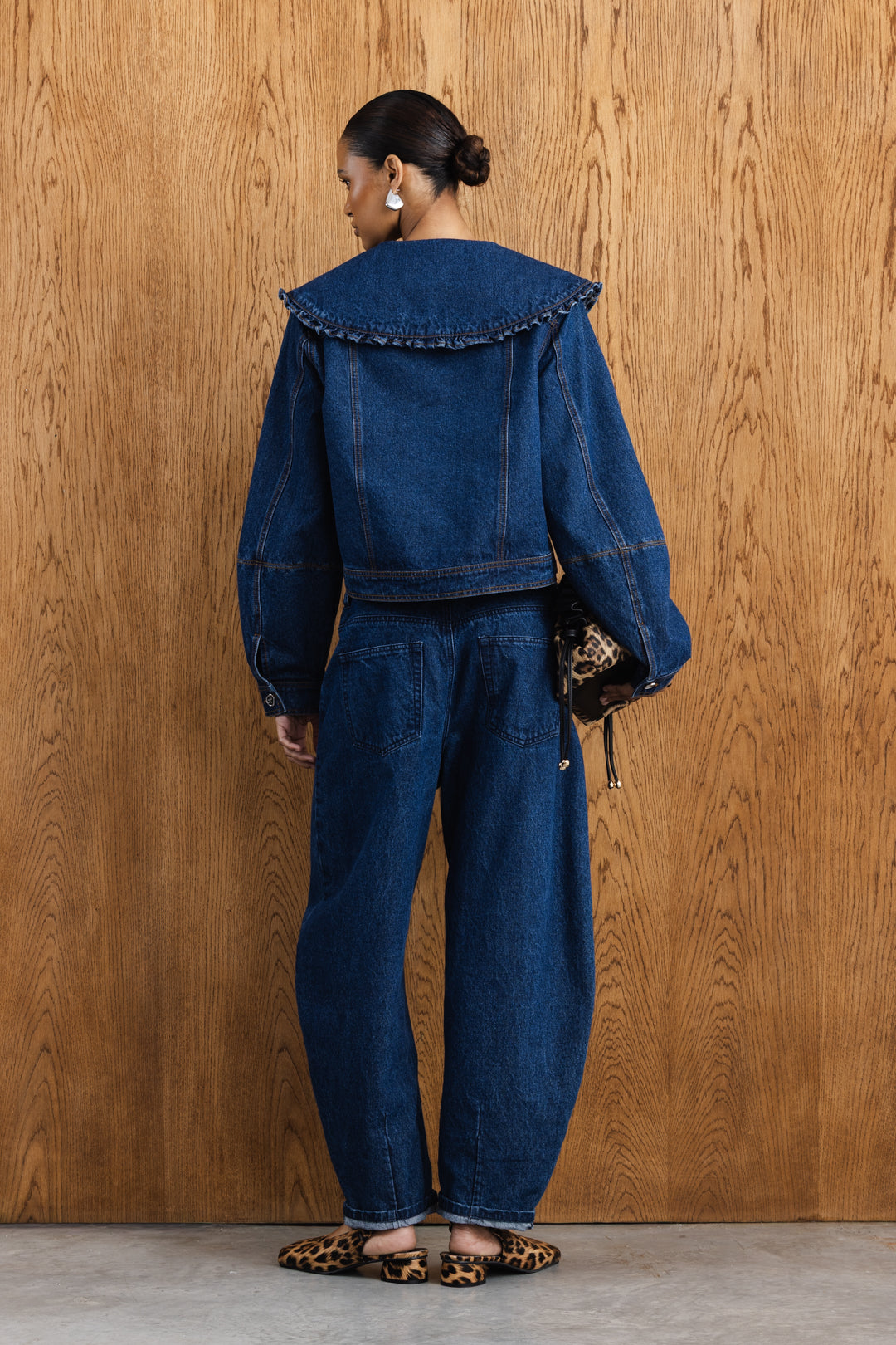 Zurina Statement Collar Denim Jacket